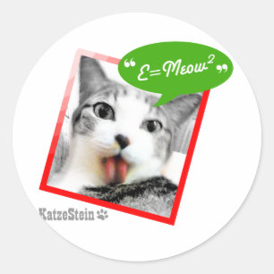 smart katt runt klistermärke