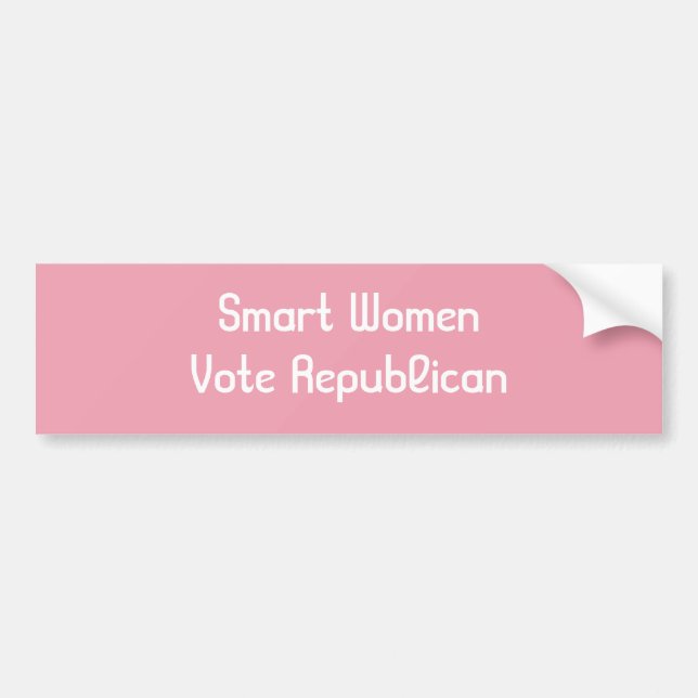 Smart kvinnor röstar republikanen bildekal (Framsidan)