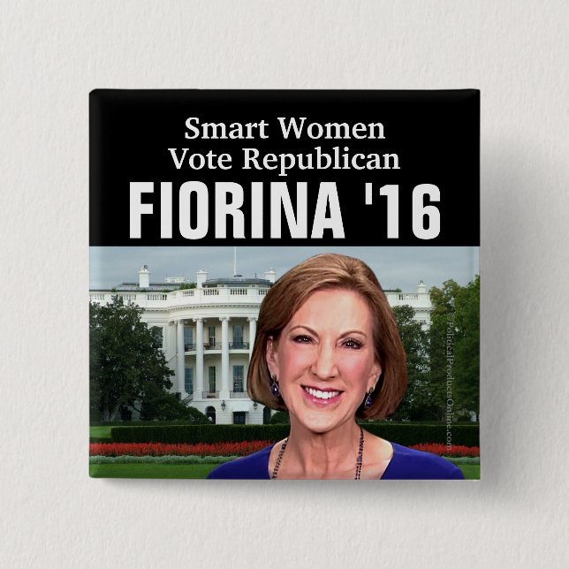 Smart kvinnor röstar republikanska Carly Fiorina Knapp (Framsida)
