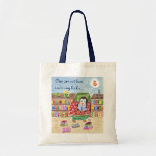 Smart läsning av penguin bibliotek påse tygkasse
