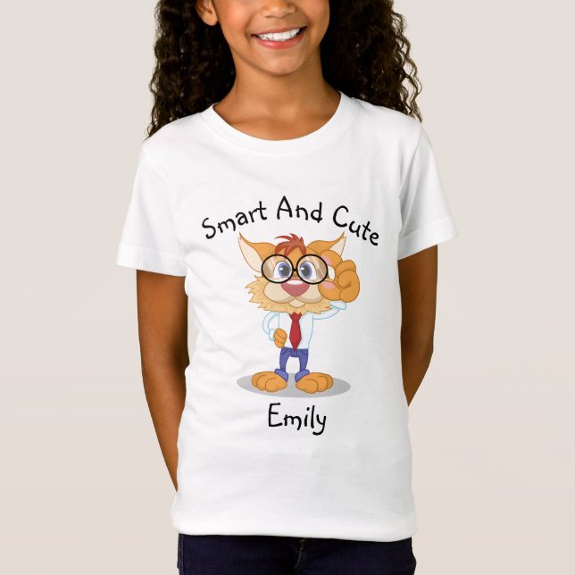 Smart och Cute Cat T Shirt (Framsida)
