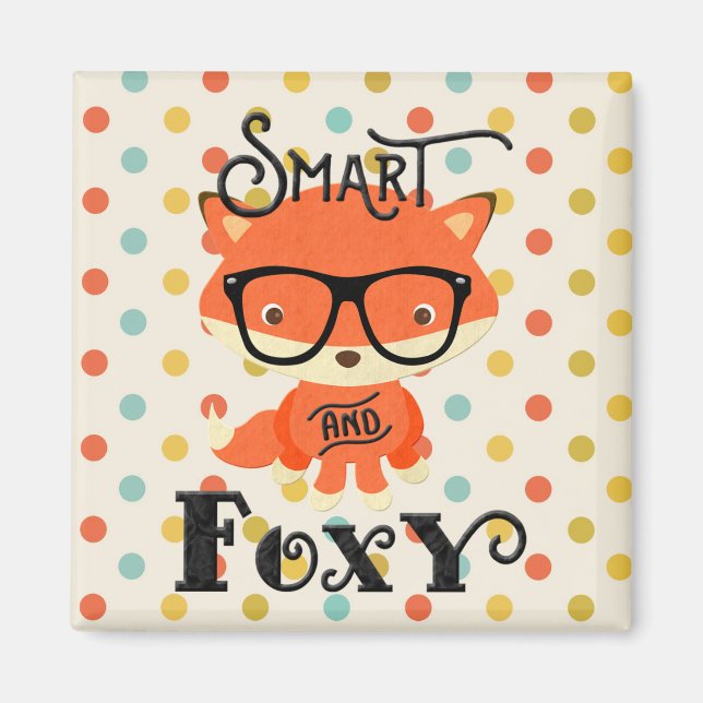 Smart OCH Foxy-Polka dots Magnet (Framsidan)
