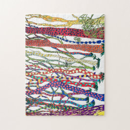 smart och lycklig-galna skogsvattenfärg pussel