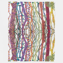 smart och lycklig galna skogsvattenfärg ull fleecefilt