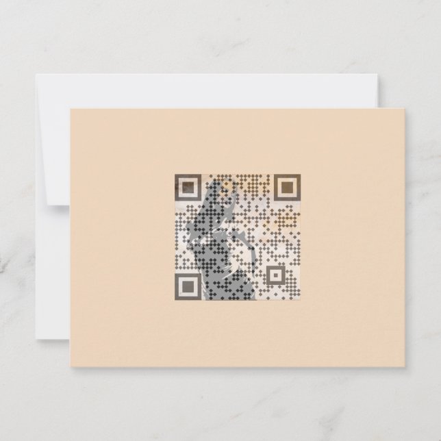 Smart Orange Shades Monochrome Indie Sång QR-kod Inbjudningar (Framsida)