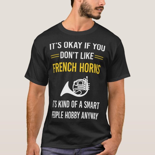 Smart People Fransk Horn T Shirt (Framsida)