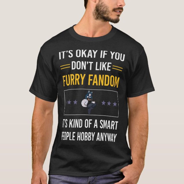 Smart People Hårig Fandom Furrie Fursona Furdress  T Shirt (Framsida)