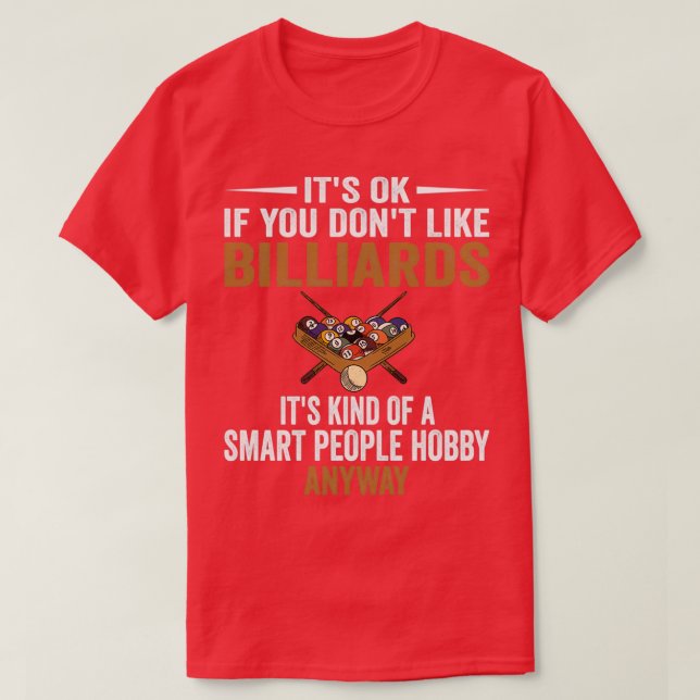 Smart People Hobby Billiards Funny Billiard Player T Shirt (Design framsida)
