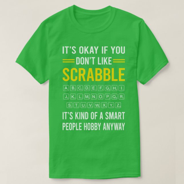 Smart People Hobby Scrabble T Shirt (Design framsida)