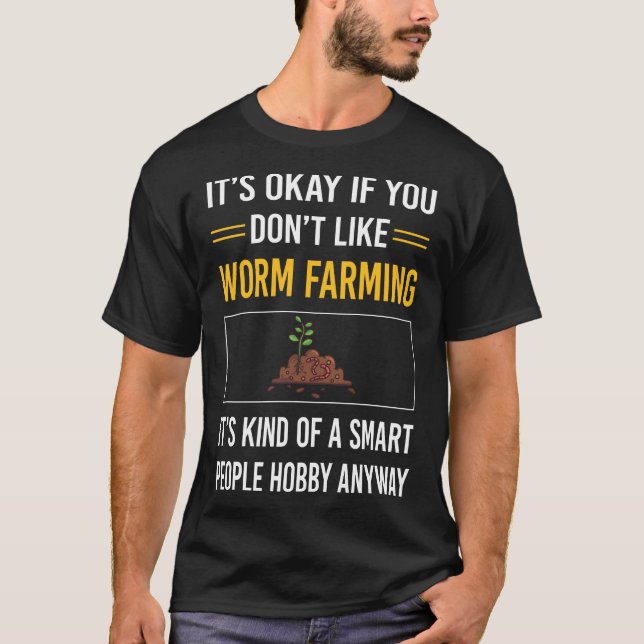 Smart People Mask Farmer Vermikompostation T Shirt (Framsida)