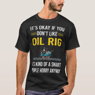 Smart People Oil Rig Roughnacken Offshore T Shirt