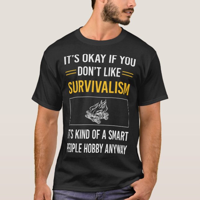 Smart People Survivalism Prepper Survival T Shirt (Framsida)