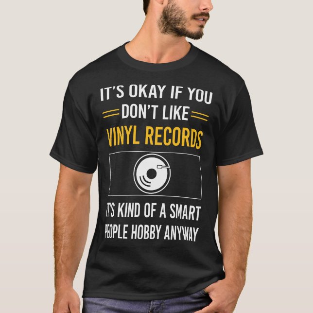 Smart People Vinyl Record-poster T Shirt (Framsida)