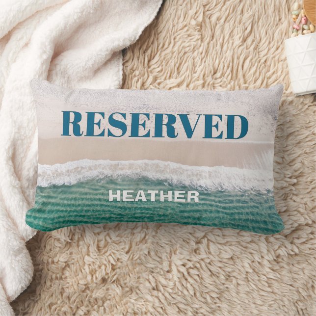 SMART! 🏖️ Personalized "Reserved" Beach Pillow   Lumbarkudde (Filt)