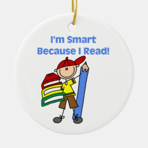 Smart pojke, därför att jag läste julgransprydnad keramik