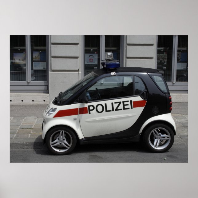 Smart Polizei Auto Poster (Framsidan)