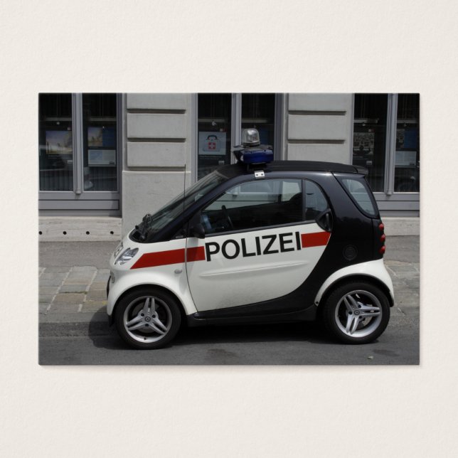 Smart Polizei Auto Visitkort (Framsidan)