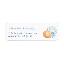 Smart Pumpkin Ginger Burk Fall Returadress Returadress Etikett