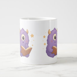 Smart Reading Monster Kids Mug — Purple Study Jumbo Mugg