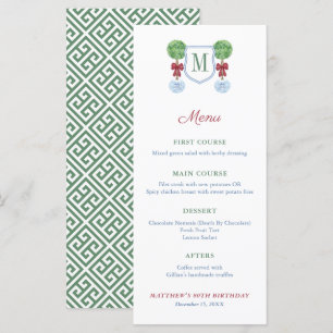 Smart Red and Grönt-familjens Julfest - jul Meny