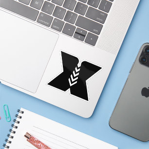 Smart Rolig Bokstav X Monogram Klistermärken