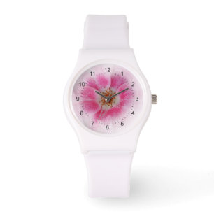 smart rosa-blomma armbandsur