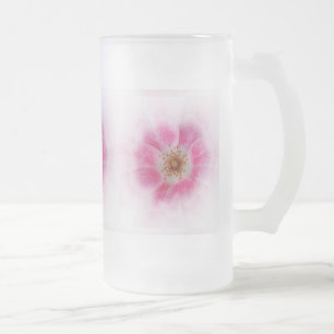 smart rosa-blomma frostat ölglas