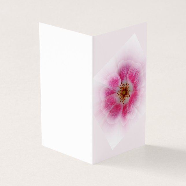 smart rosa-blomma kort (Utsida)
