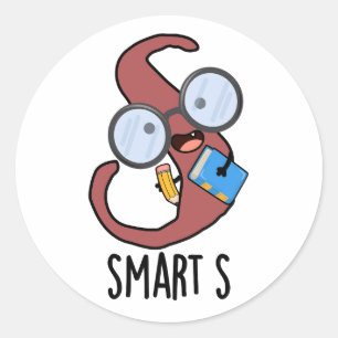 Smart S Funny Alphabet Pun Runt Klistermärke