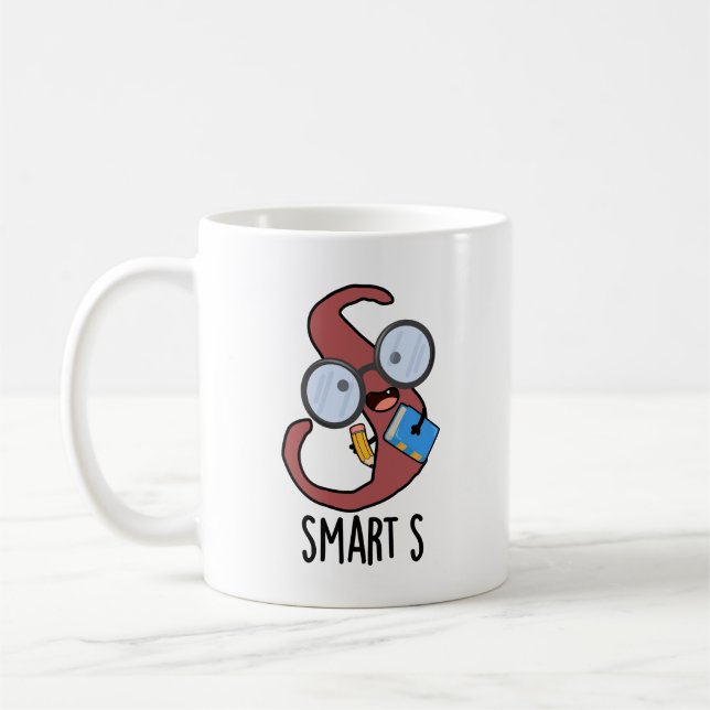 Smart S Rolig Alfabet Puns  Kaffemugg (Vänster)