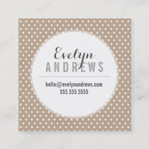 SMART SIMPLE SPOT mini polka dot eco white Fyrkantigt Visitkort