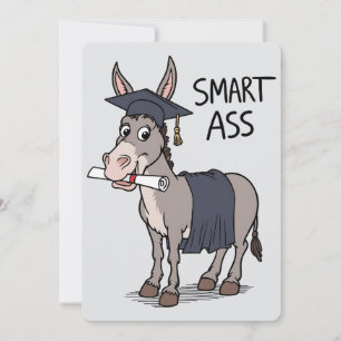 Smart som åsna Roligt examen Examen Inbjudningar