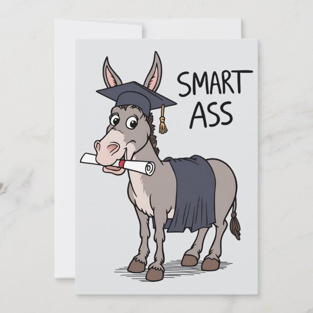 Smart som åsna Roligt examen Examen Julkort (Framsida)