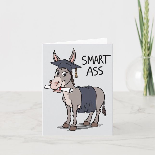 Smart som Donkey Funny Student Studenten Kort (Framsida)