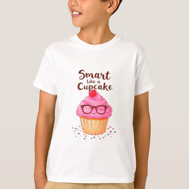 Smart som en Cupkaka Cute Back to school T-Shirt (Framsida)