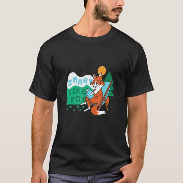 Smart som en fox geometrisk fox kvinnlig räv Vild  T Shirt (Framsida)