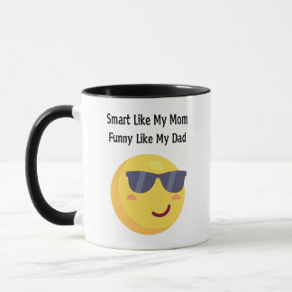 Smart som mamma, rolig som pappa mugg