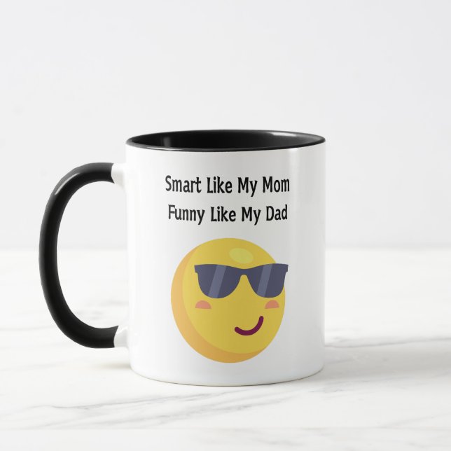 Smart som mamma, rolig som pappa mugg (Vänster)