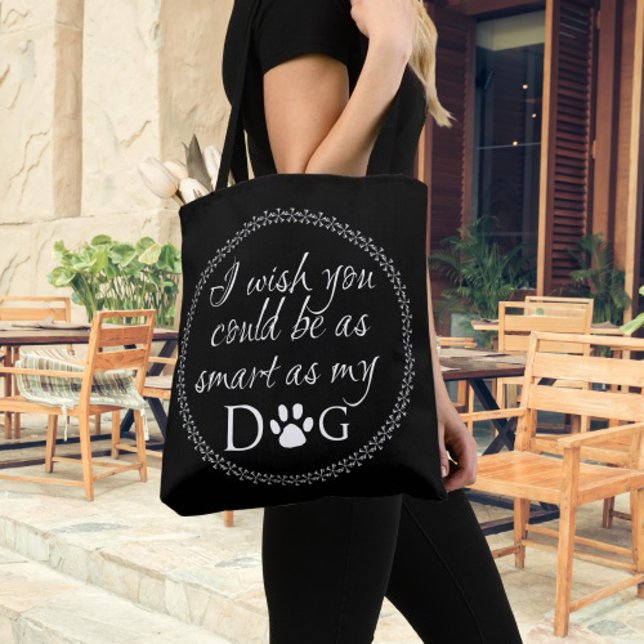 Smart som min Hund Tote Bag Tygkasse (Smart as my Dog Tote Bag)