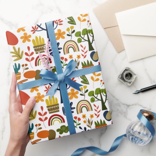 Smart, söt multitaskare mönster presentpapper (Gifting)
