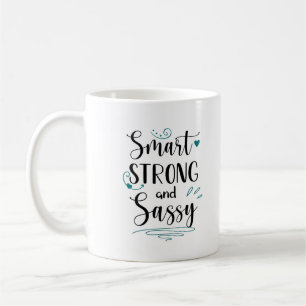 Smart, stark sassi, kvinnlig Elegant Feminism Kaffemugg