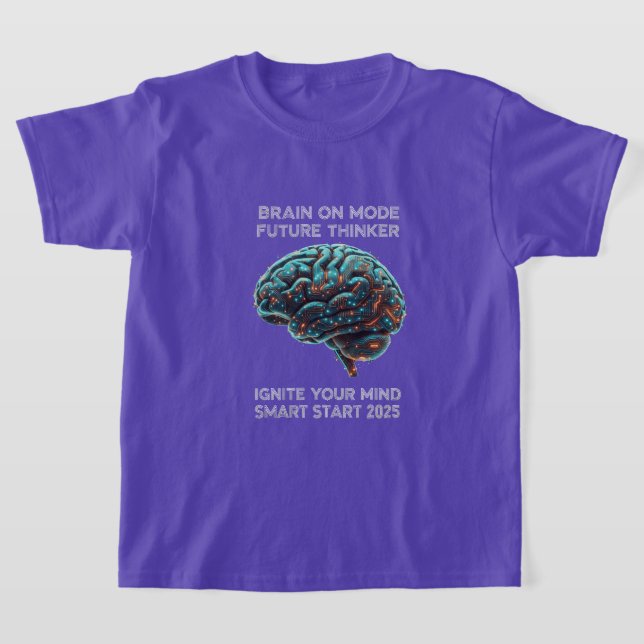 Smart Start 2025 "Tänd ditt sinne" Barnskola T Shirt (Laydown)