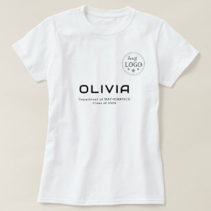 Smart Style Akademisk T-Shirt med Informativt Tryc
