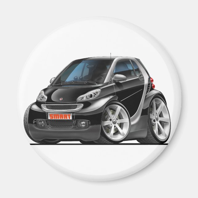 Smart svart bil magnet (Framsidan)