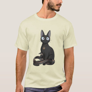 Smart svart katt med glasögon & oändlighetsbälte I T Shirt