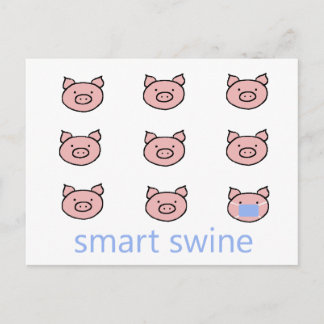 Smart Swine-vykort Vykort