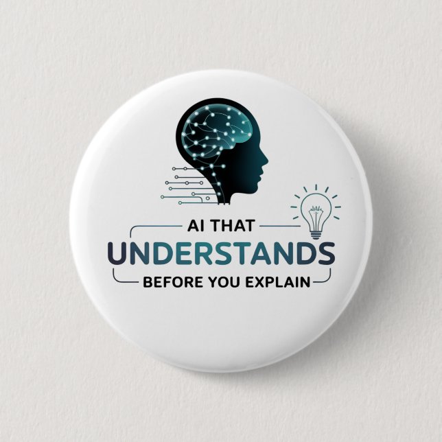 Smart teknik för artificiell intelligens knapp (Framsida)