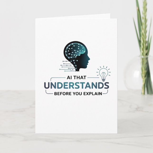Smart teknik för artificiell intelligens kort (Framsida)