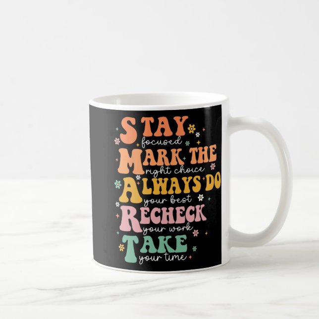 Smart Test Day Squad Funny Student Teacher Testing Kaffemugg (Höger)