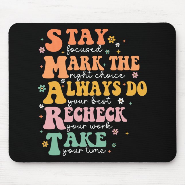 Smart Test Day Squad Funny Student Teacher Testing Musmatta (Framsidan)